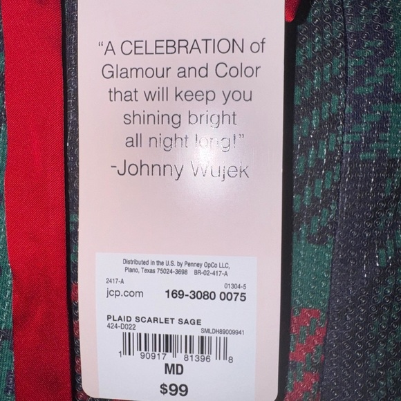 Plaid Strapless Mini Dress Sequins - Picture 5 of 5